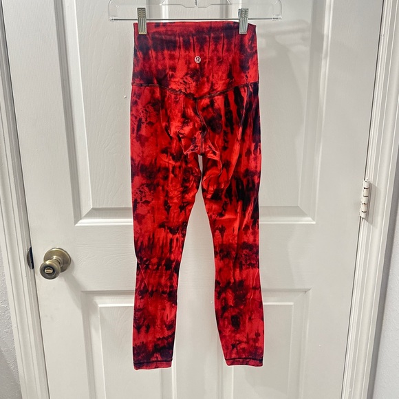 Lululemon align 25” inseam “Game day red black multi” leggings - Picture 3 of 5